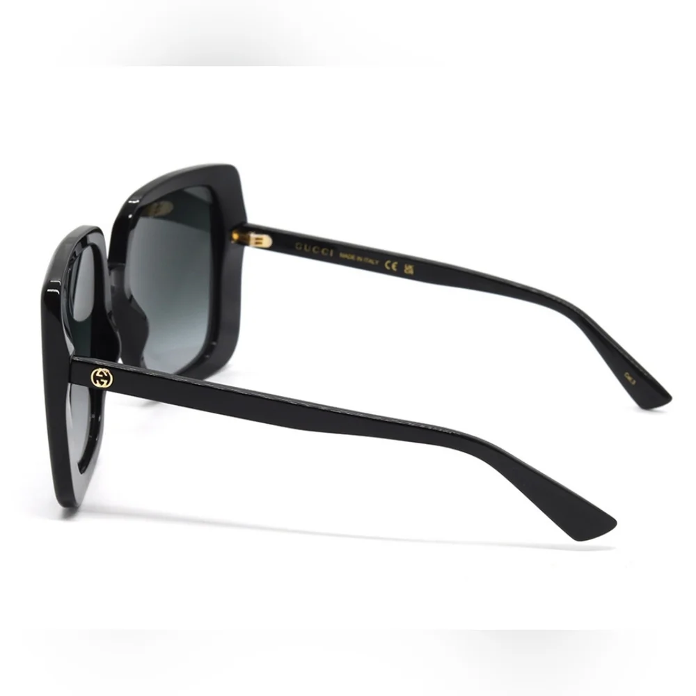 NEW GUCCI GG1314S 001 WOMEN’S BLACK SQUARE SUNGLASSES - Picture 4 of 6